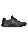 Forton Skechers Memory Foam Summits Schwarze Slip-On-Sneaker