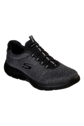 Forton Skechers Memory Foam Summits Schwarze Slip-On-Sneaker