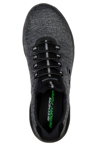 Forton Skechers Memory Foam Summits Schwarze Slip-On-Sneaker
