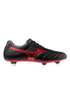 Mizuno Morelia II Club SI Fußballschuhe mit Schraubnieten in Schwarz und Rot