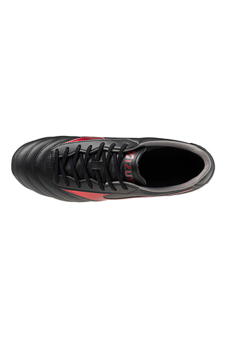 Mizuno Morelia II Club SI Fußballschuhe mit Schraubnieten in Schwarz und Rot