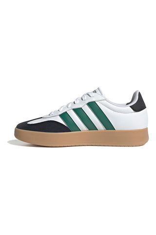 Sneakers bianche in pelle con strisce verdi Adidas Barreda