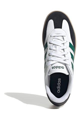 Sneakers bianche in pelle con strisce verdi Adidas Barreda