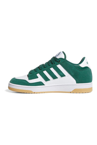 Sneakers bianche e verdi stile basket Adidas Rapid Court Low