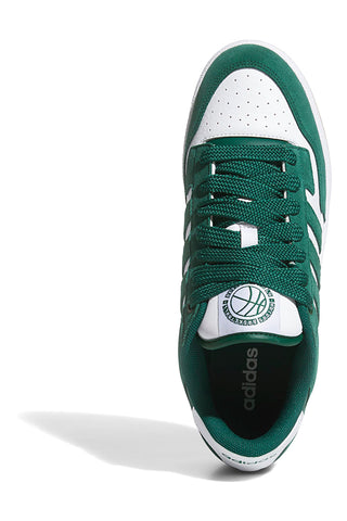 Sneakers bianche e verdi stile basket Adidas Rapid Court Low