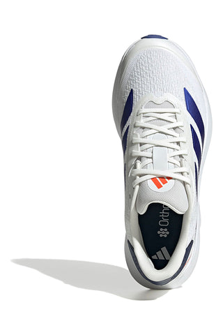 Adidas Duramo SL2 M Weiße Laufschuhe mit blauen Details und Lightmotion-Dämpfung