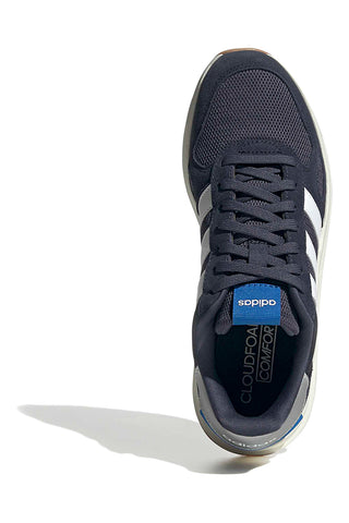 Adidas Run 84 Marineblaue Retro-Sneaker mit Laufsohle