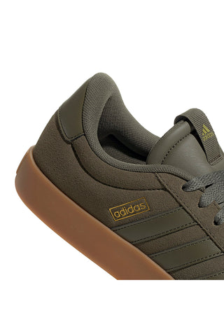Adidas VL Court 3.0 olivgrüne Wildleder-Sneaker mit Gummisohle