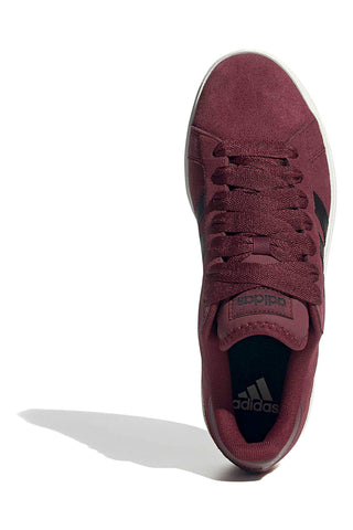 Sneakers bordeaux in pelle con strisce nere Adidas Grand Court Base 00s
