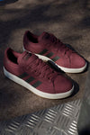 Sneakers bordeaux in pelle con strisce nere Adidas Grand Court Base 00s