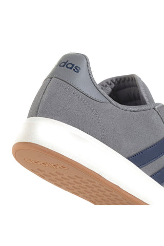 Sneakers grigie in pelle con strisce blu Adidas Grand Court Base 00s