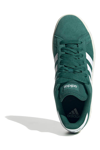 Scarpe verde bosco in pelle con strisce bianche Adidas Grand Court Base 00s