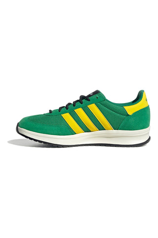 Adidas Run 70s 2.0 Grüne Schuhe mit gelben Mesh-Details
