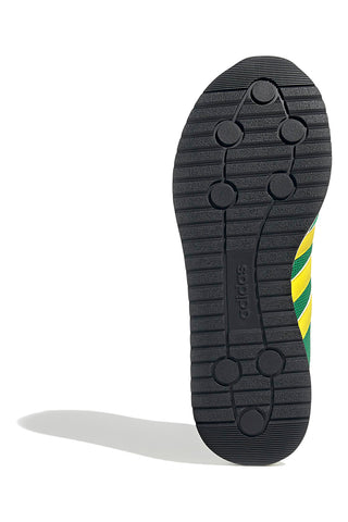 Adidas Run 70s 2.0 Grüne Schuhe mit gelben Mesh-Details