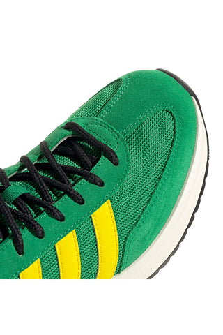 Adidas Run 70s 2.0 Grüne Schuhe mit gelben Mesh-Details