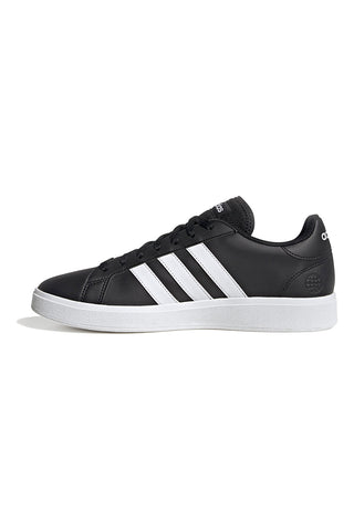 Adidas Grand Court Base 2 Schwarze Schuhe mit weißen Streifen
