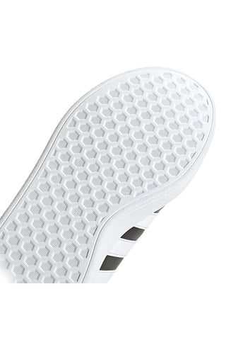 Adidas Grand Court Base 2 Schwarze Schuhe mit weißen Streifen