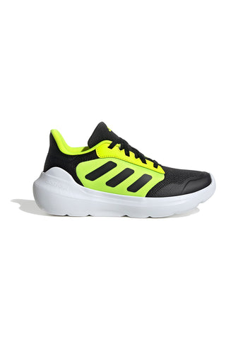 Adidas Tensaur Run 3.0 J Schwarze Sneakers mit fluoreszierenden Details und Cloudfoam-Sohle