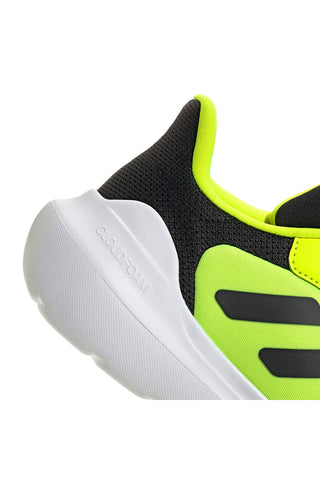 Adidas Tensaur Run 3.0 J Schwarze Sneakers mit fluoreszierenden Details und Cloudfoam-Sohle