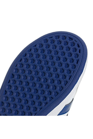 Adidas Grand Court 2.0 K weiße Sneakers mit blauen Streifen aus synthetischen Materialien