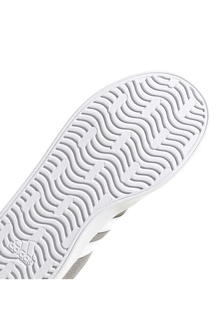 Adidas VL Court 3.0 K graue Wildleder-Sneaker mit weißen 3-Streifen