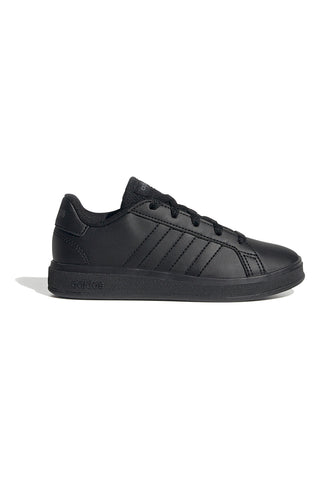 Schwarze Adidas Grand Court 2 K-Sneaker mit monochromem Profil