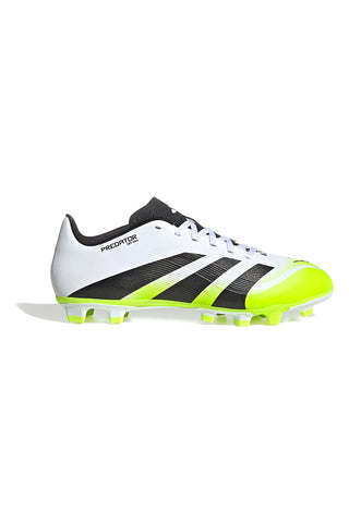 Adidas Predator Club FG/MG Weiße Fußballschuhe mit fluoreszierenden gelben Details