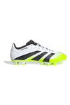 Adidas Predator Club FG/MG Weiße Fußballschuhe mit fluoreszierenden gelben Details