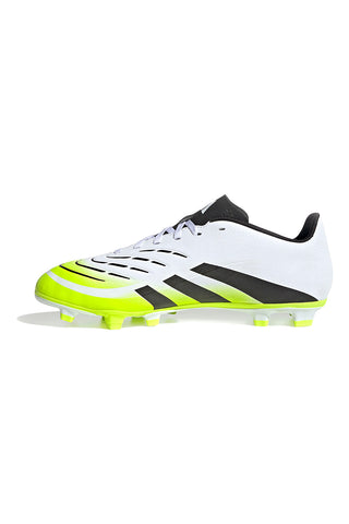 Adidas Predator Club FG/MG Weiße Fußballschuhe mit fluoreszierenden gelben Details