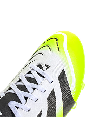 Adidas Predator Club FG/MG Weiße Fußballschuhe mit fluoreszierenden gelben Details