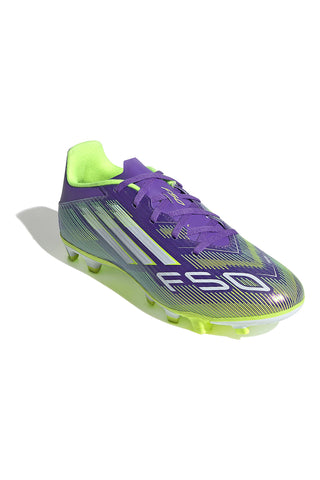 Scarpe da calcio viola e giallo fluo con tacchetti Adidas F50 Club FG/MG