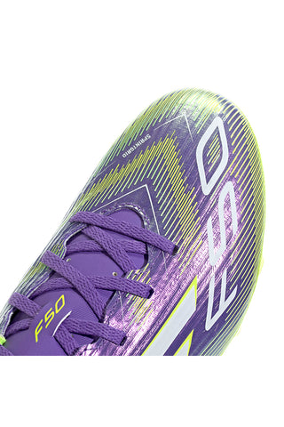 Scarpe da calcio viola e giallo fluo con tacchetti Adidas F50 Club FG/MG