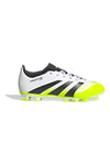 Adidas Predator Club FG/MG J Weiße Fußballschuhe mit fluoreszierenden gelben Details