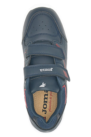 Sneakers blu con doppio strappo Joma Wschool Jr 2533