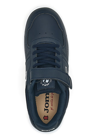 Joma HARVARD JR 2533 blaue Sneakers mit weißer Sohle und Klettverschluss