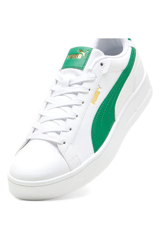 Weiße Sneaker mit grünen Details PUMA Court Classic