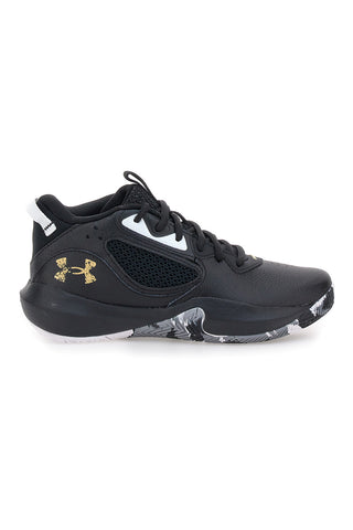 Under Armour GS Lockdown 6 Basketballschuhe mit schwarzer Grafik-Außensohle