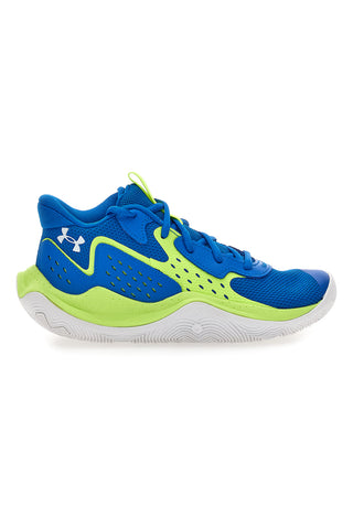 Scarpe da basket blu e lime traspiranti Under armour UA GS JET '23
