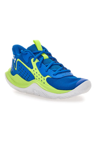 Under Armour UA GS JET '23 Atmungsaktive Basketballschuhe in Blau und Limette
