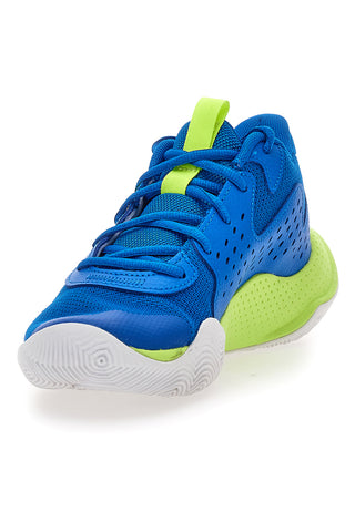 Under Armour UA GS JET '23 Atmungsaktive Basketballschuhe in Blau und Limette