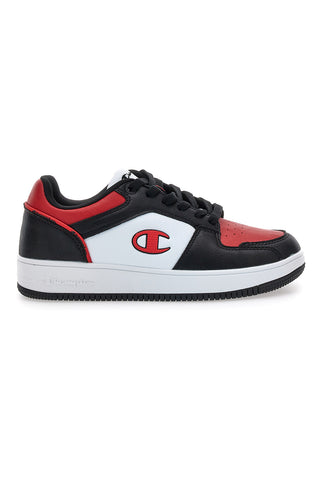 Schwarz-weiß-rote Champion RD18 2 Low B GS-Sneaker