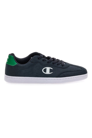 Sneakers blu navy con logo laterale e dettaglio verde Champion Prestige MS