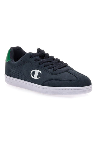 Sneakers blu navy con logo laterale e dettaglio verde Champion Prestige MS