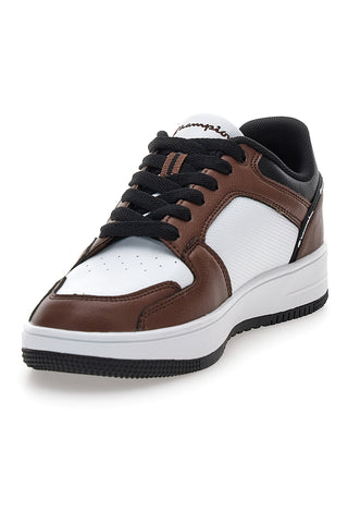 Sneakers marroni e bianche con dettagli black Champion RD18 2.0 Low