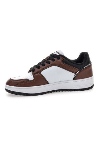 Sneakers marroni e bianche con dettagli black Champion RD18 2.0 Low