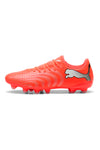 Orangefarbene Fußballschuhe für Naturrasen und Kunstrasenplätze Puma Future 9 Play FG/AG