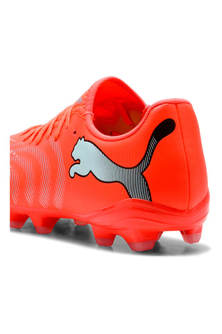 Orangefarbene Fußballschuhe für Naturrasen und Kunstrasenplätze Puma Future 9 Play FG/AG