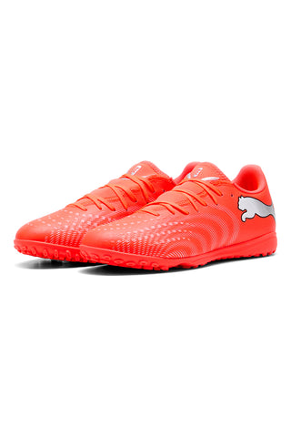 Scarpe da calcio rosse con suola da erba sintetica e superfici dure Puma Future 9 Play TT