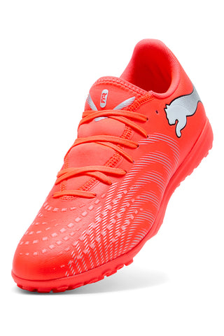 Scarpe da calcio rosse con suola da erba sintetica e superfici dure Puma Future 9 Play TT