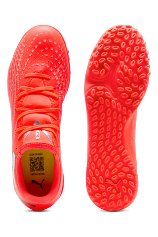 Scarpe da calcio rosse con suola da erba sintetica e superfici dure Puma Future 9 Play TT